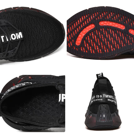 Men Lightweight Breathable Mesh Sneakers Flying Woven Casual Running Shoes, 46
