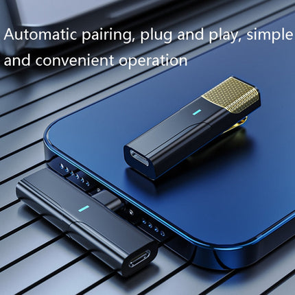 DS01 Outdoor Live Collar Microphone Collar Interview Recording Noise Reduction Wireless Microphone, Specification:, 8 Pin (Black), Type-C / USB-C (Black), Type-C / USB-C (White)