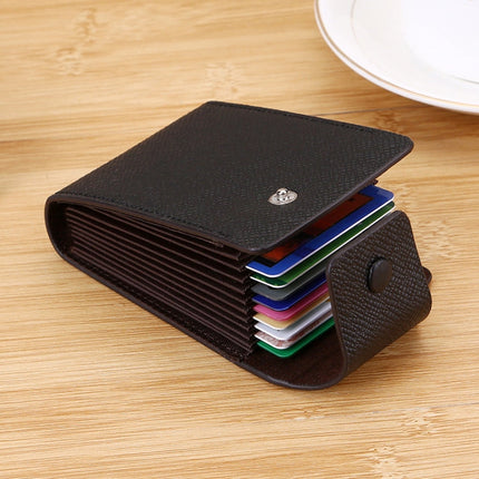 Organ Card Holder Large-capacity Card Sleeve For Men And Women, Color: Vertical Coffee