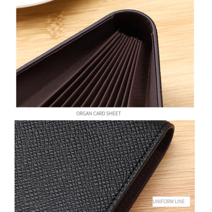 Organ Card Holder Large-capacity Card Sleeve For Men And Women, Color: Vertical Coffee