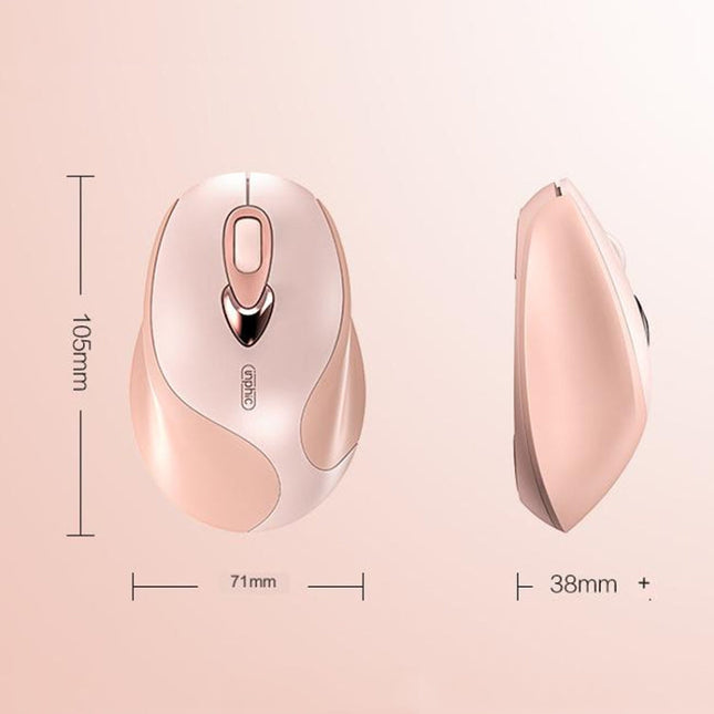 Inphic M8 Wireless Mouse Charging Quiet Office Home 2.4G USB Mouse, M8 (Milk Tea)
