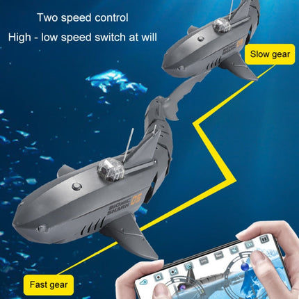 RC Shark Water Toy With Photo And Video Camera Radio Controlled Boat Toy For Children(Black)