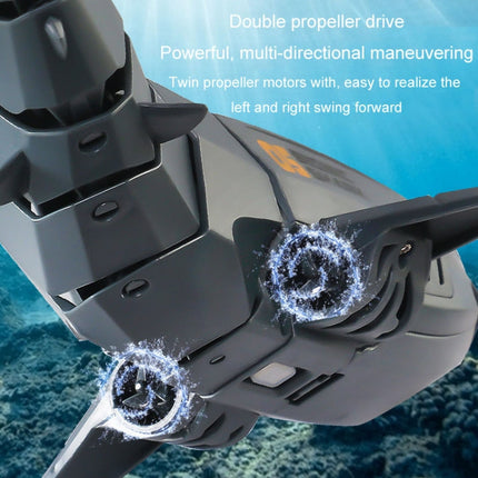 RC Shark Water Toy With Photo And Video Camera Radio Controlled Boat Toy For Children(Black)