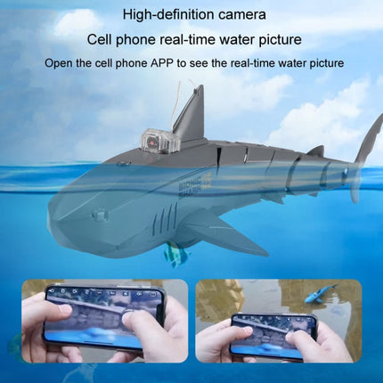 RC Shark Water Toy With Photo And Video Camera Radio Controlled Boat Toy For Children(Black)