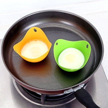 Silicone Egg Cooker Egg Bracket Kitchen Tools Pancake Cookware Bakeware Steam Eggs Plate Tray, Red, 4 pieces of steamed egg