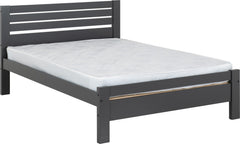 TOLEDO 4'6" BED - GREY Mattress and Delivery included