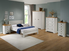 TOLEDO 4'6" BED - WHITE Mattress and Delivery included