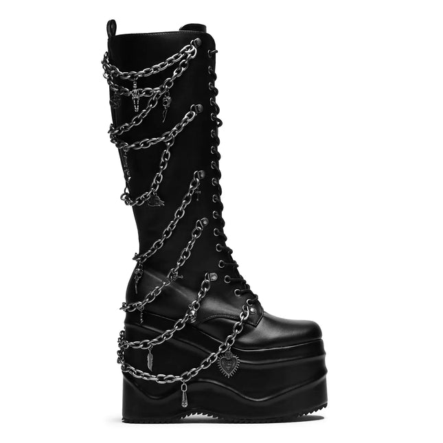 Koi The Amygdala Platform Boots with Chains and Charms