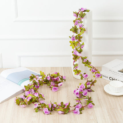 YouYouHuan 2 Pcs Artificial Rose Vine Garland for Wedding & Home Decor