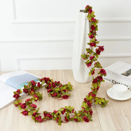 YouYouHuan 2 Pcs Artificial Rose Vine Garland for Wedding & Home Decor