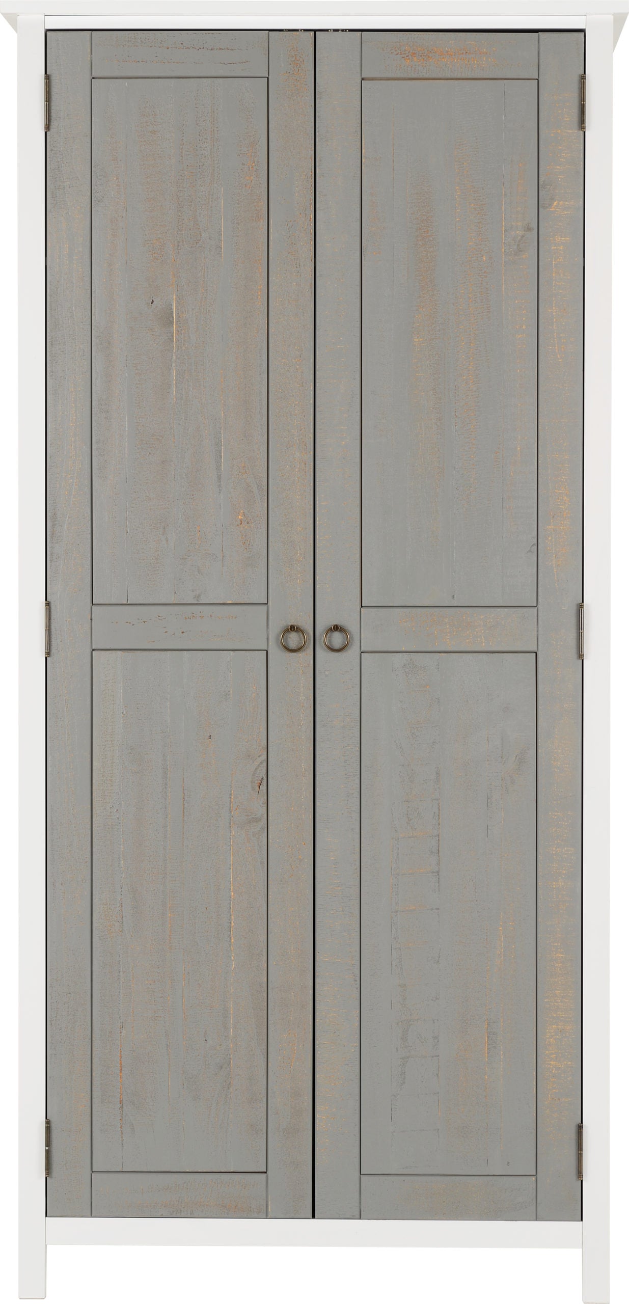 Vermont 2 Door Wardrobe - White/Grey