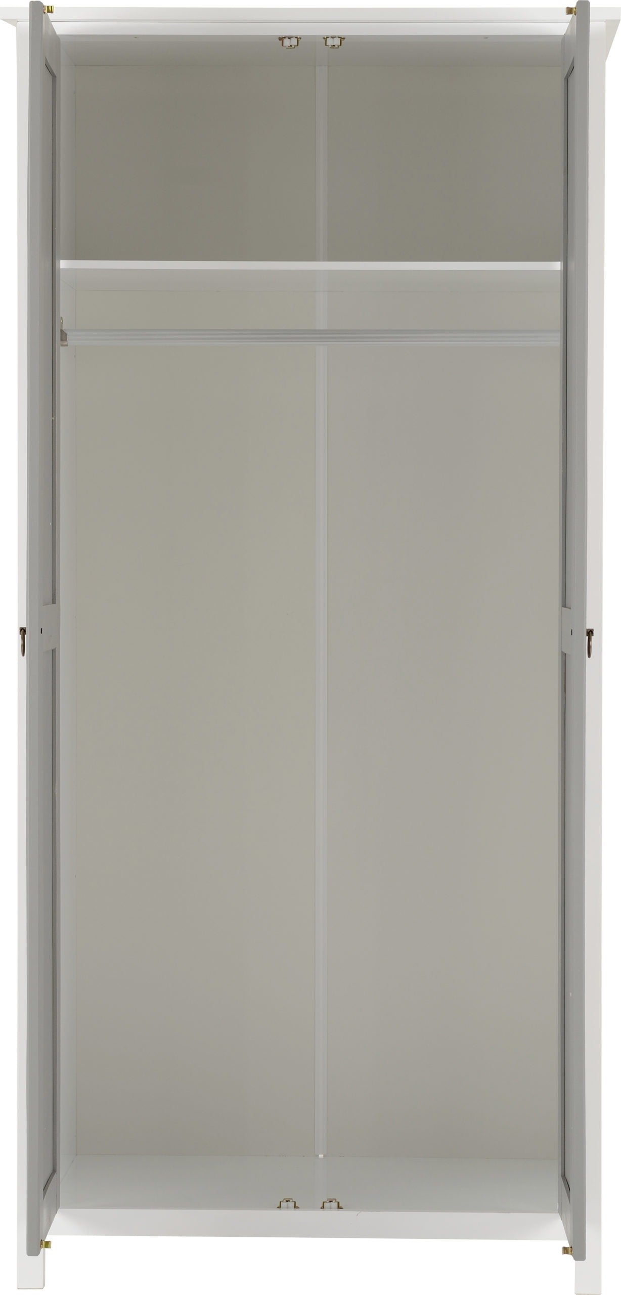 Vermont 2 Door Wardrobe - White/Grey