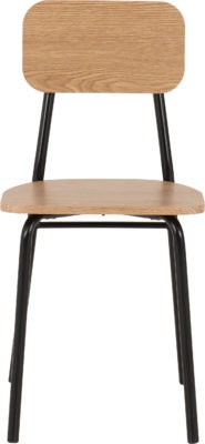 Warren 1+2 Dining Table Set - Russet Oak Effect/Black