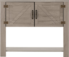 Zurich Console Table with 2 Doors in Grey Wood Effect Finish