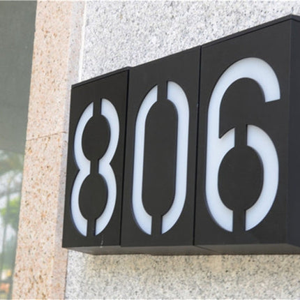 0.36W Solar Powered Wall Mount 6 LEDs Lighting Doorplate Lamp House Number Porch Lights with Solar Pannel(1), -1.0, -2.0, -3.0, -4.0, -5.0, -6.0, -7.0, -8.0, -9.0, 0.0