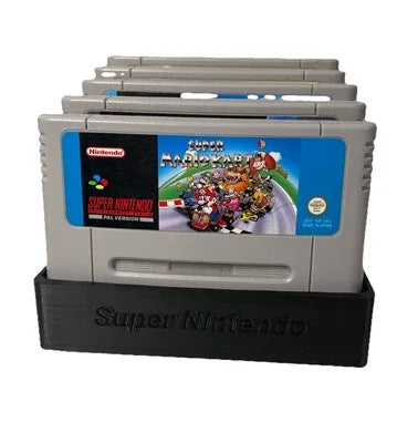 Super Nintendo Entertainment SNES System Game Cartridge Display Holder | Stand