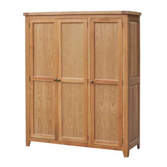 Acorn Solid Oak Wardrobe 3 Door Full Hanging