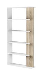 Adila White and Oak Effect Bookcase