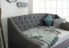 Flair Aurora Grey Fabric Daybed With Trundle including 2 ECO mattresses And a FREE Delivery