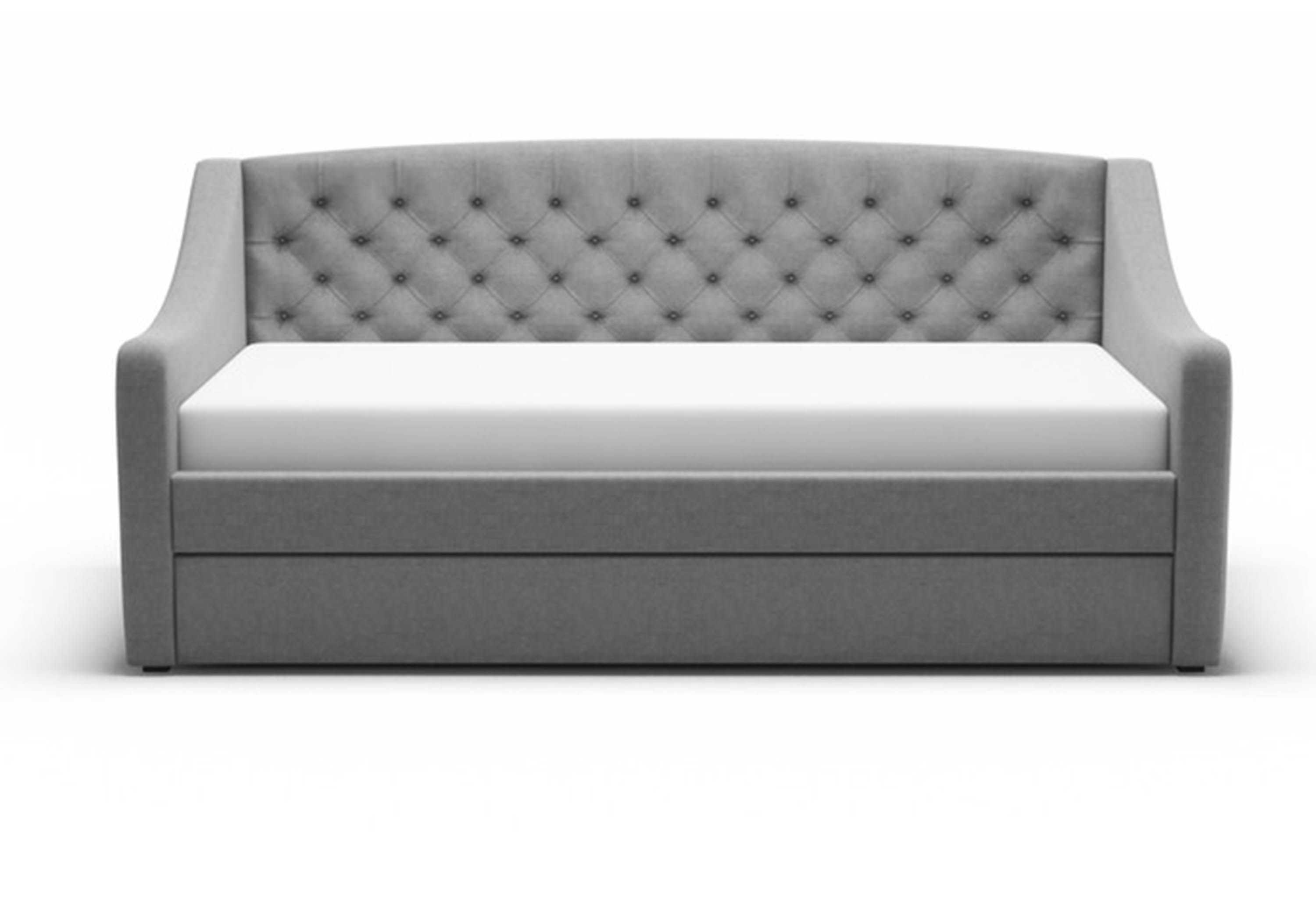 Flair Aurora Grey Fabric Daybed With Trundle including 2 ECO mattresses And a FREE Delivery