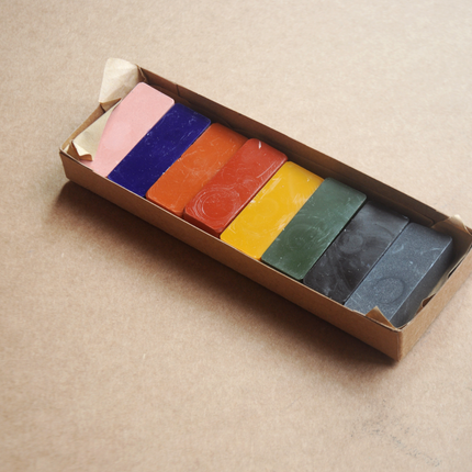 Beeswax Block Rubbing Crayons | Set of 8 Crayons