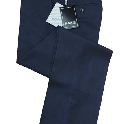 "Bradley" Midnight Navy Luxury Wool Blend Suit Pants - Unhemmed