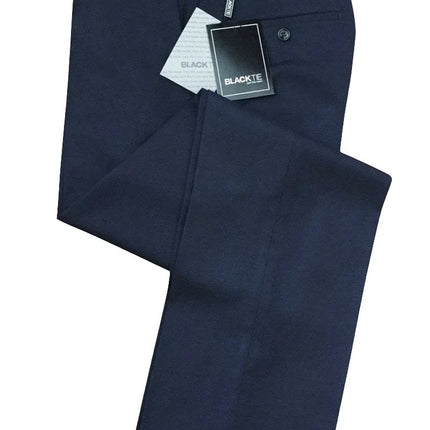 "Bradley" Midnight Navy Luxury Wool Blend Suit Pants - Unhemmed