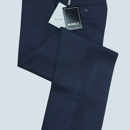 "Bradley" Midnight Navy Luxury Wool Blend Suit Pants - Unhemmed