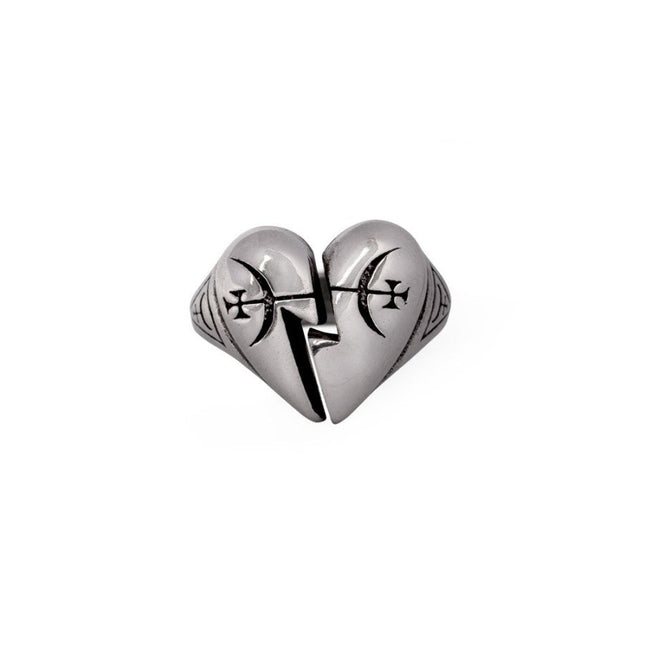 Alchemy Gothic Broken Promise Heart Ring