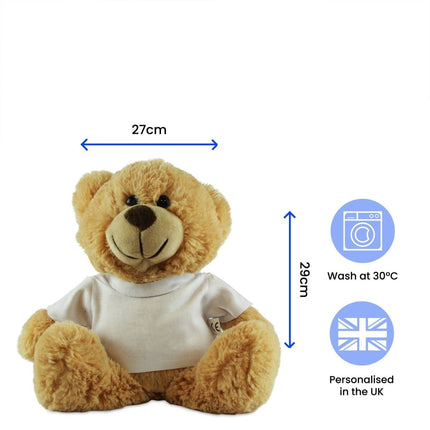 Cream Teddy Bear with Top Class Teacher Design T-Shirt