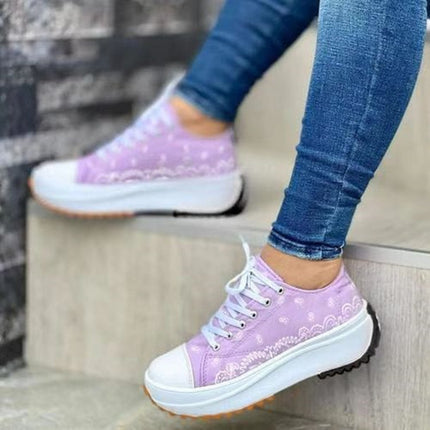 Printed Fashion Wedge Spring Casual Sneakers