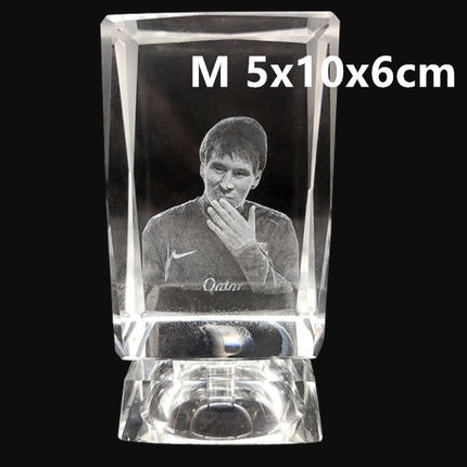 3D Laser Square Crystal Photo Frame With Love Custom Glass Cube