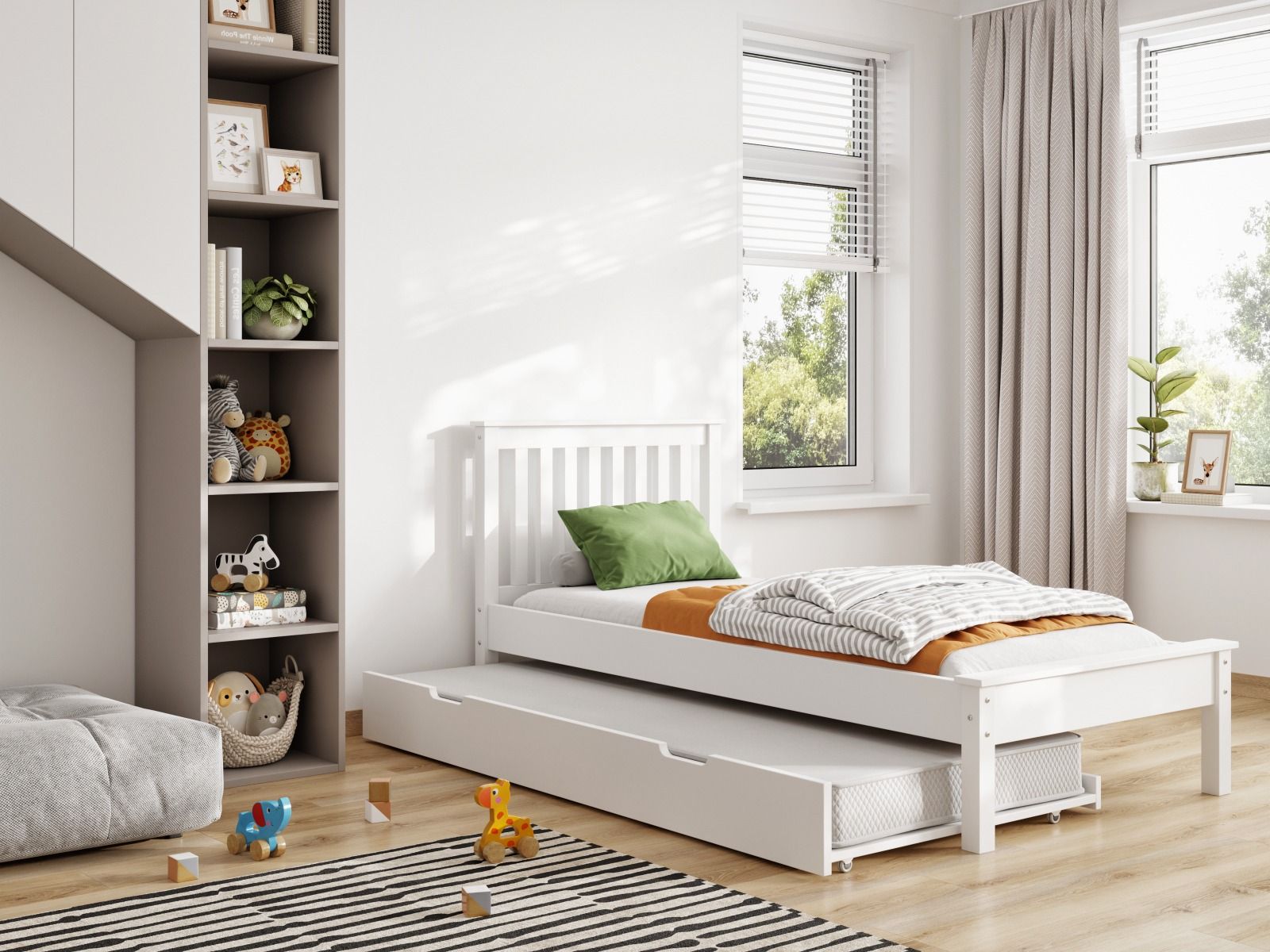 Disley Classic White Wooden Single Bed Frame - White Online-Furniture-And-Fashion-Store