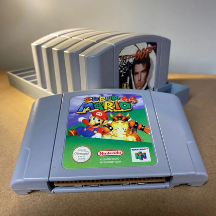N64 Game Display Storage for 12 Nintendo 64 Cartridges - 12 Games