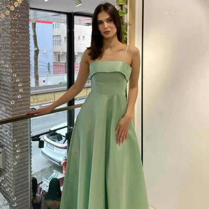 Elegant Summer Dress: Solid Color Sleeveless Backless Tube Top Maxi Dress for Women