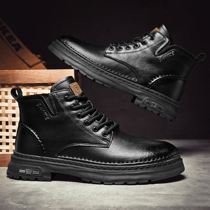 Martin Boots - Thick-Soled Mid-Top Retro Casual Boots
