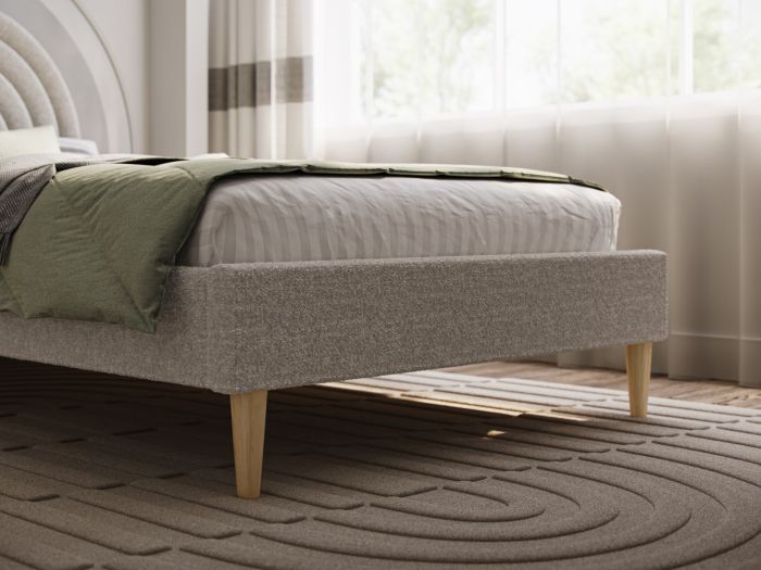 Flair Ava Grey & Pink Boucle Single Bed