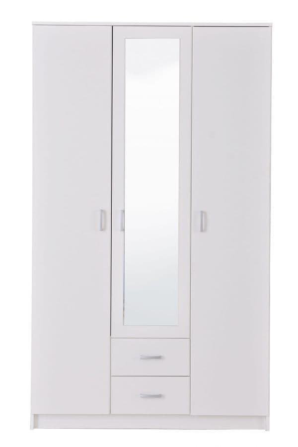 Kano White 3 Door Wardrobe - 3047