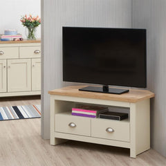 Lisbon Cream 3 Piece Set (Corner TV Unit 2 Drawers, 3 Doors & 2 Drawer Sideboard, 2 Drawer Coffee Table) Cream