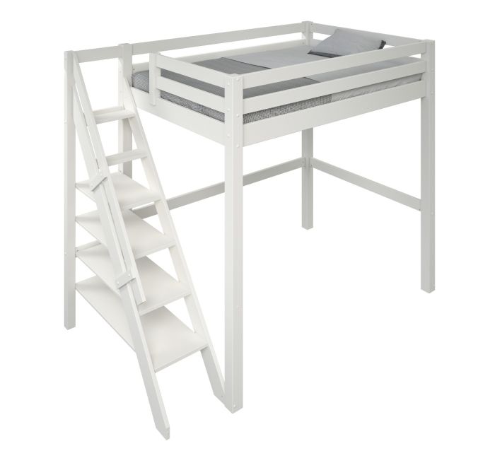 Studio Loft Bed Double White High Sleeper (FSC-Certified) Accessories included