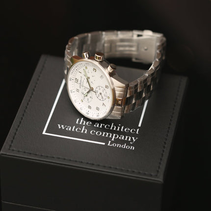 Personalised Swiss Made Men's Watch, Architect Handcrafted, Endeavour, Water Resistant, Handwriting Engraved