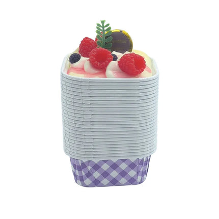 Simple Style Lattice Coated paper Bakeware Cake stand