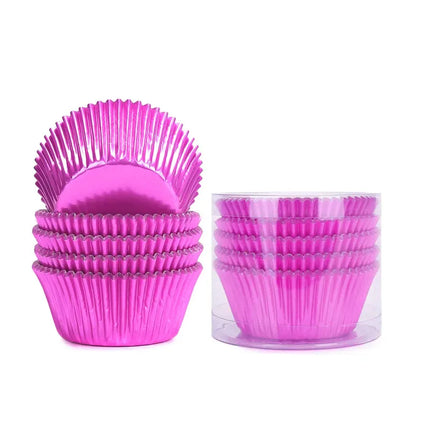Simple Style Solid Color Composite Aluminum Foil Bakeware cake cups