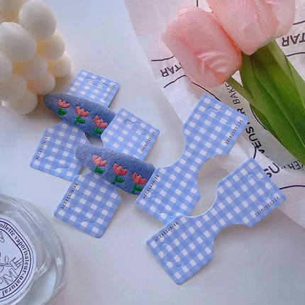 1 Piece Cloth Cute Simple Style Letter Plaid Bow Knot Paper Card