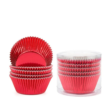 Simple Style Solid Color Composite Aluminum Foil Bakeware cake cups