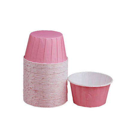 Simple Style Solid Color Coated paper Bakeware cake cups
