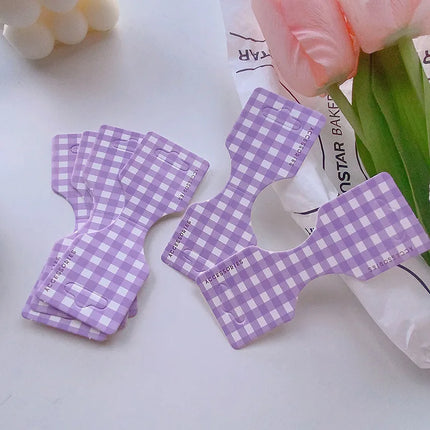 1 Piece Cloth Cute Simple Style Letter Plaid Bow Knot Paper Card