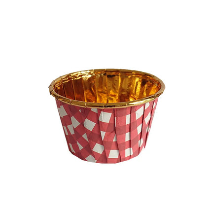 Simple Style Lattice Single-Sided Aluminum Composite Paper Bakeware cake cups