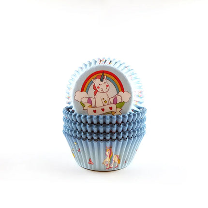 Simple Style Rainbow Heart Shape Solid Color Anti-oil paper Bakeware cake cups