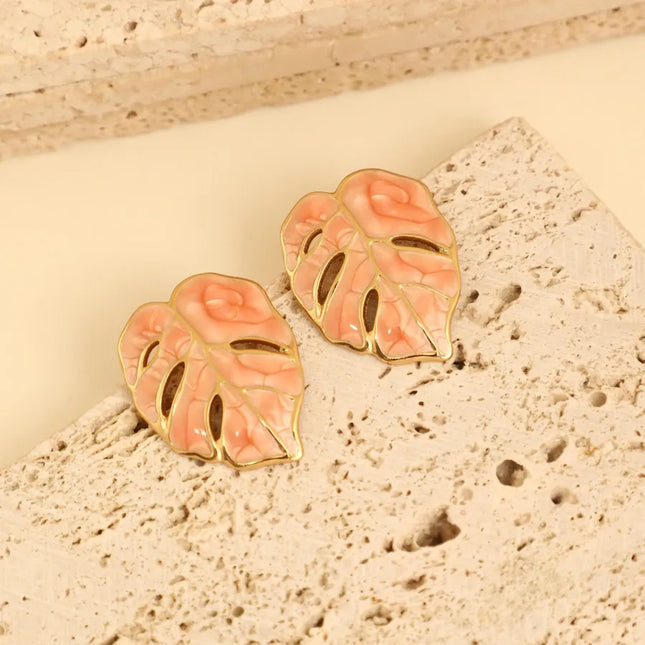 1 Pair IG Style Fairy Style Romantic Leaves Butterfly 304 Stainless Steel Ear Studs